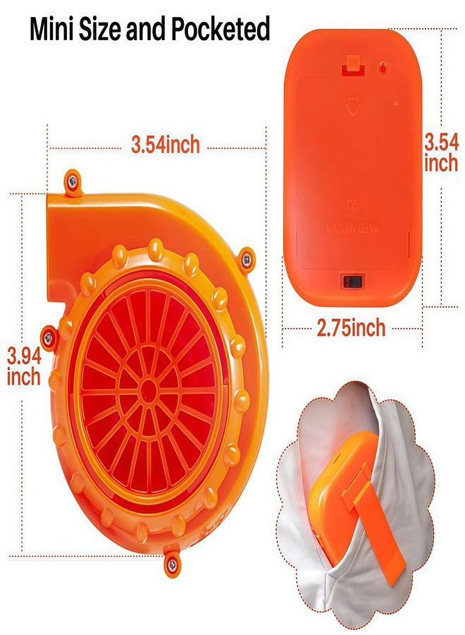 ACGarden Mini Fan for Dinosaur Costume or Head or Other Inflatable Game Costume Set, Orange - Image 3